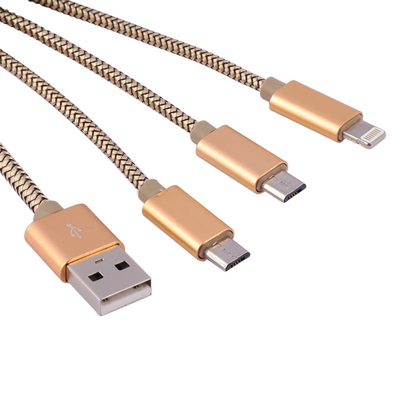 کابل 3 سر فست شارژ Ldnio LC85C 1.2m