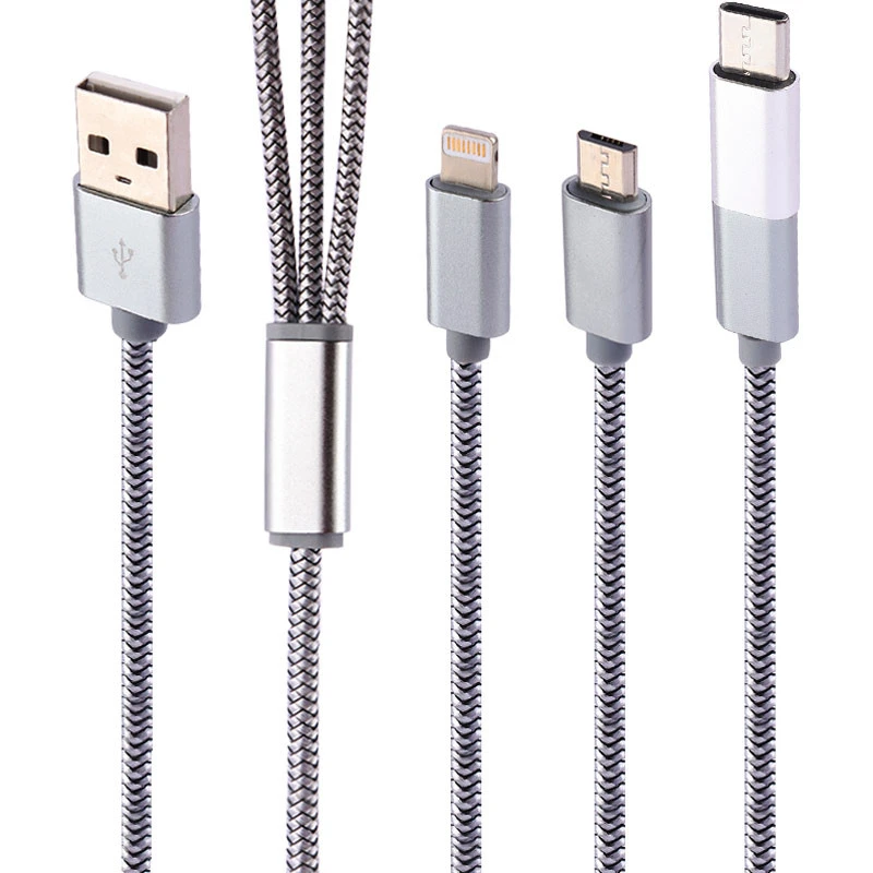 کابل 3 سر فست شارژ Ldnio LC85C 1.2m