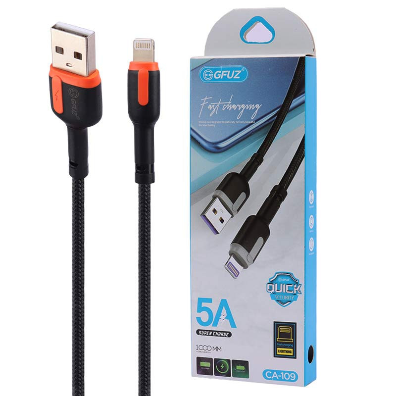 کابل آیفونی فست شارژ GFUZ CA-109 5A 1m
