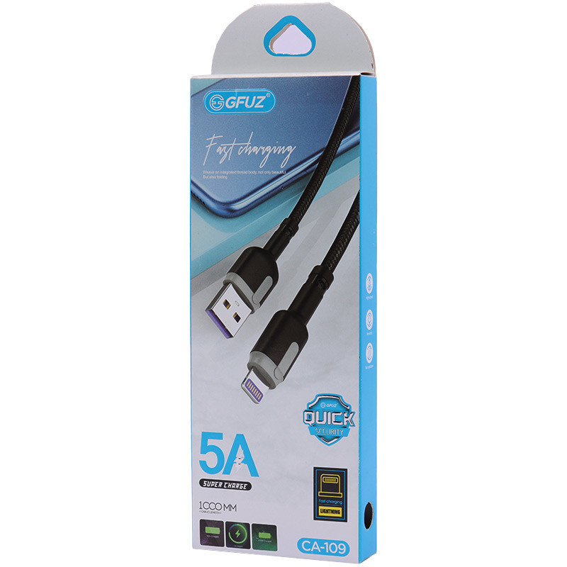 کابل آیفونی فست شارژ GFUZ CA-109 5A 1m