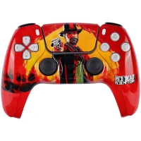 دسته بازی بی سیم طرح پلی استیشن فایو P4-Plus T29 Red Dead Redemption 2 PS4 / PC