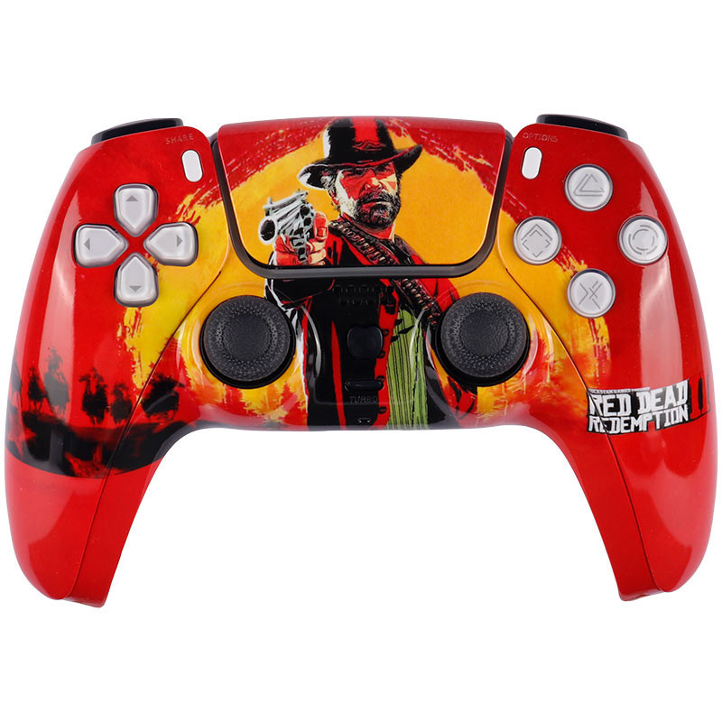 دسته بازی بی سیم طرح پلی استیشن فایو P4-Plus T29 Red Dead Redemption 2 PS4 / PC
