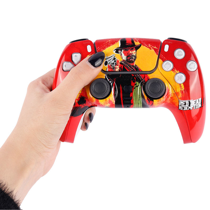 دسته بازی بی سیم طرح پلی استیشن فایو P4-Plus T29 Red Dead Redemption 2 PS4 / PC