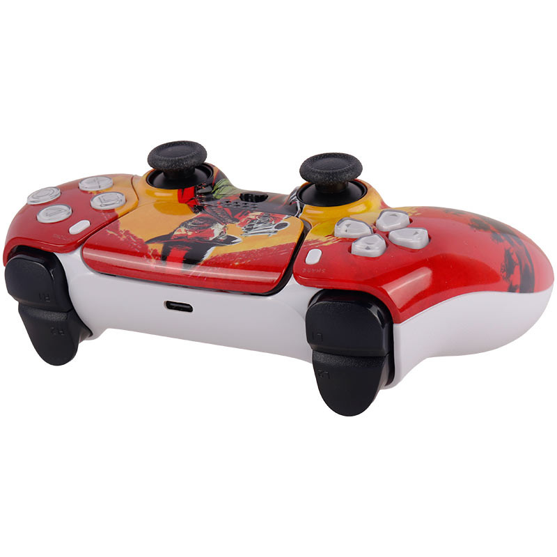 دسته بازی بی سیم طرح پلی استیشن فایو P4-Plus T29 Red Dead Redemption 2 PS4 / PC