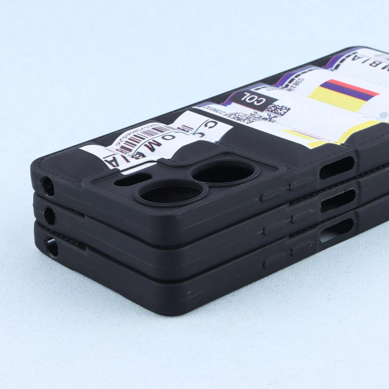 قاب پافر ژله ای طرح دار محافظ لنزدار Xiaomi Redmi 13C / Poco C65