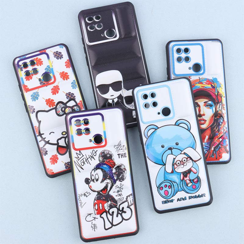 قاب پافر ژله ای طرح دار محافظ لنزدار Xiaomi Poco C40