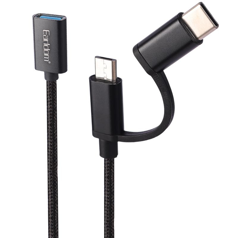 کابل تبدیل Earldom ET-OT84 OTG USB To MicroUSB / Type-C