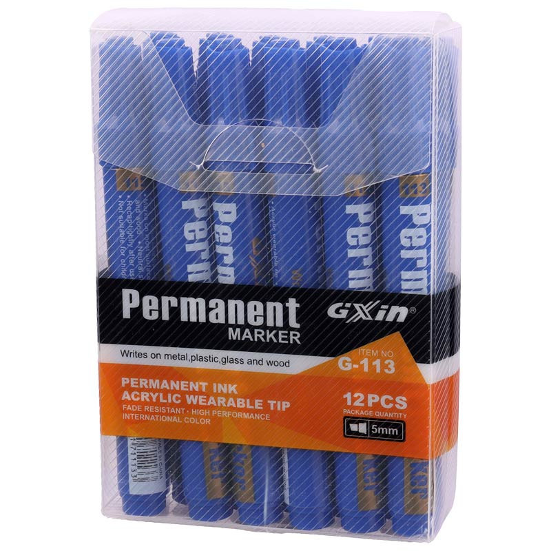 ماژیک معمولی جیکسین نوک تخت Gxin G-113 بسته 12 عددی