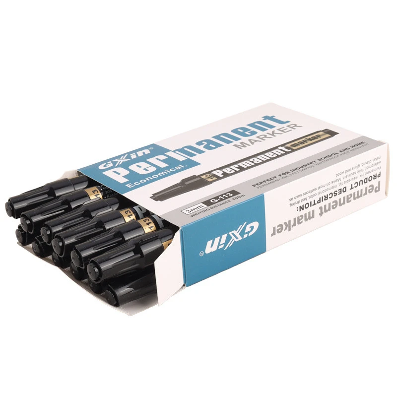 ماژیک معمولی جیکسین نوک تخت Gxin G-113 بسته 12 عددی