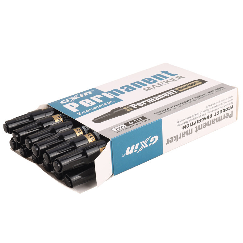 ماژیک معمولی جیکسین نوک تخت Gxin G-113 بسته 12 عددی