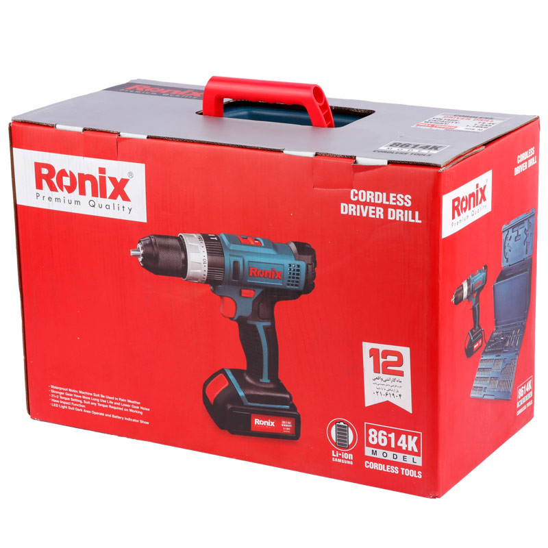 کیت دریل شارژی چکشی Ronix 8614K