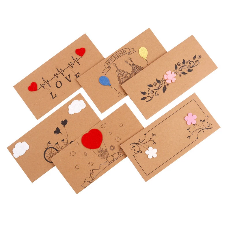 پاکت پول کرافت طرح مخمل 90x190mm