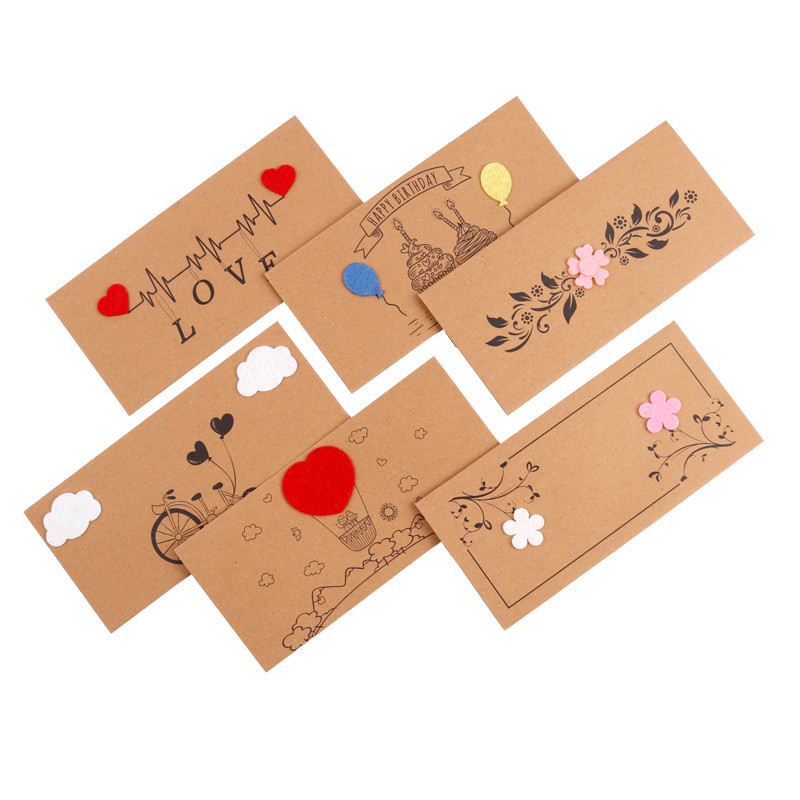 پاکت پول کرافت طرح مخمل 90x190mm