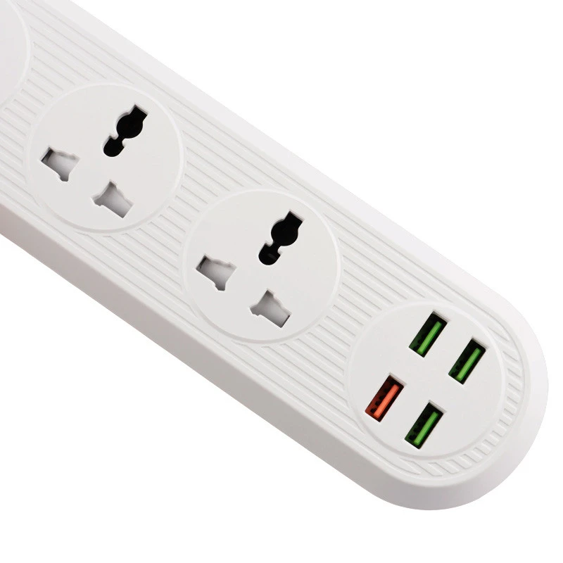 چند راهی 3 خانه برق ارت دار الدینیو SC-16Q با کابل 2 متری + شارژر USB