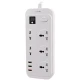 چند راهی 3 خانه برق ارت دار الدینیو SC-17 با کابل 2 متری + شارژر USB