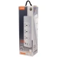 چند راهی 3 خانه برق ارت دار الدینیو SC-11 با کابل 2 متری + شارژر USB