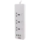 چند راهی 3 خانه برق ارت دار الدینیو SC-11 با کابل 2 متری + شارژر USB