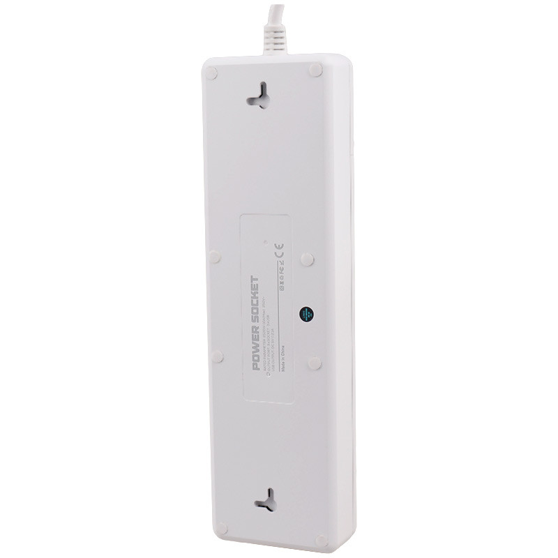 چند راهی 3 خانه برق ارت دار الدینیو SC-11 با کابل 2 متری + شارژر USB