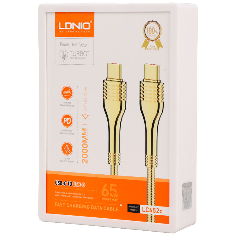 کابل تایپ سی فست شارژ Ldnio LC652C 65W 2m