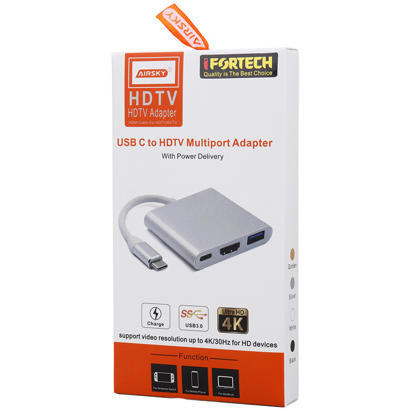تبدیل Ifortech Airsky HC-04A Type-C to HDMI/USB3.0/Type-C