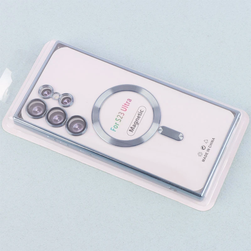 قاب شفاف MagSafe ژله ای محافظ لنزدار Samsung Galaxy S23 Ultra
