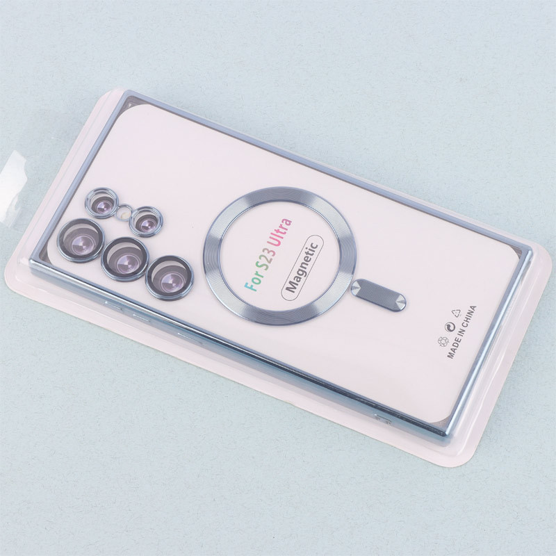 قاب شفاف MagSafe ژله ای محافظ لنزدار Samsung Galaxy S23 Ultra