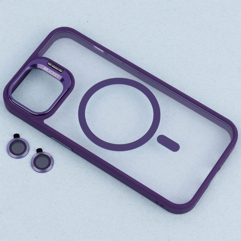 قاب PC مگ سیف استندشو با محافظ لنز رینگی Bracket آیفون iPhone 13