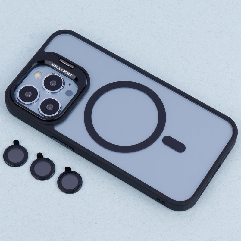 قاب PC مگ سیف استندشو با محافظ لنز رینگی Bracket آیفون iPhone 13 Pro