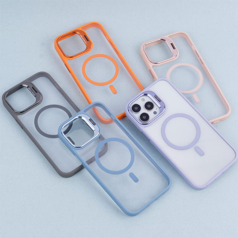 قاب PC مگ سیف استندشو با محافظ لنز رینگی Bracket آیفون iPhone 13 Pro Max