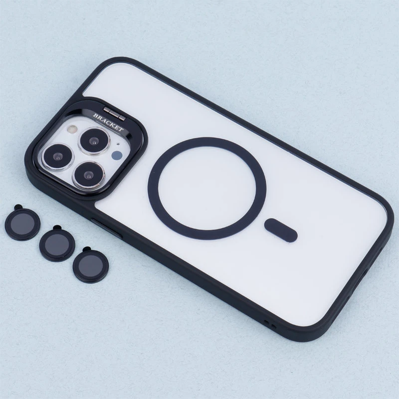 قاب PC مگ سیف استندشو با محافظ لنز رینگی Bracket آیفون iPhone 13 Pro Max