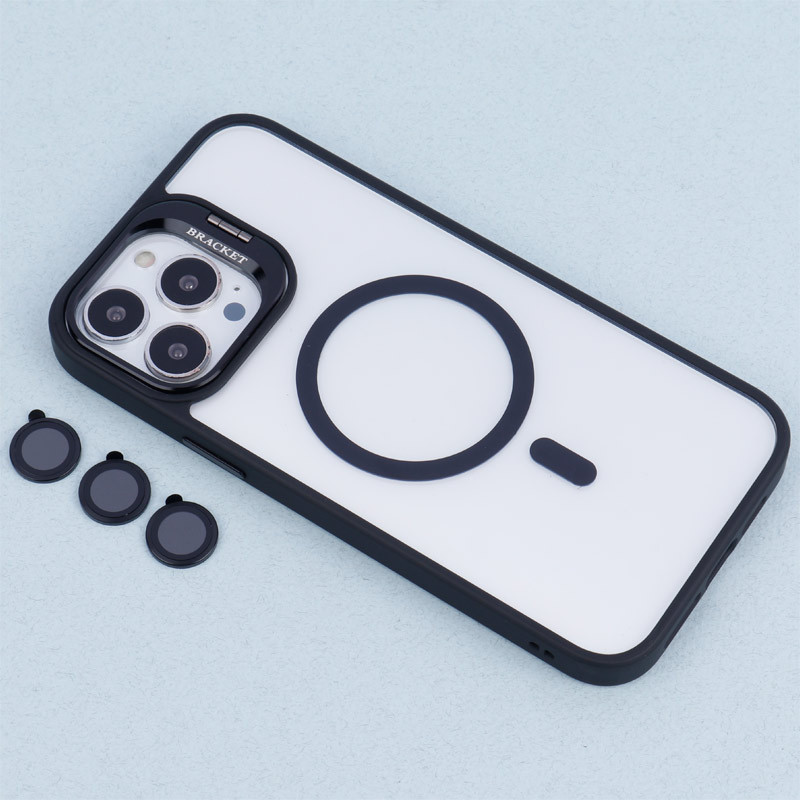 قاب PC مگ سیف استندشو با محافظ لنز رینگی Bracket آیفون iPhone 13 Pro Max