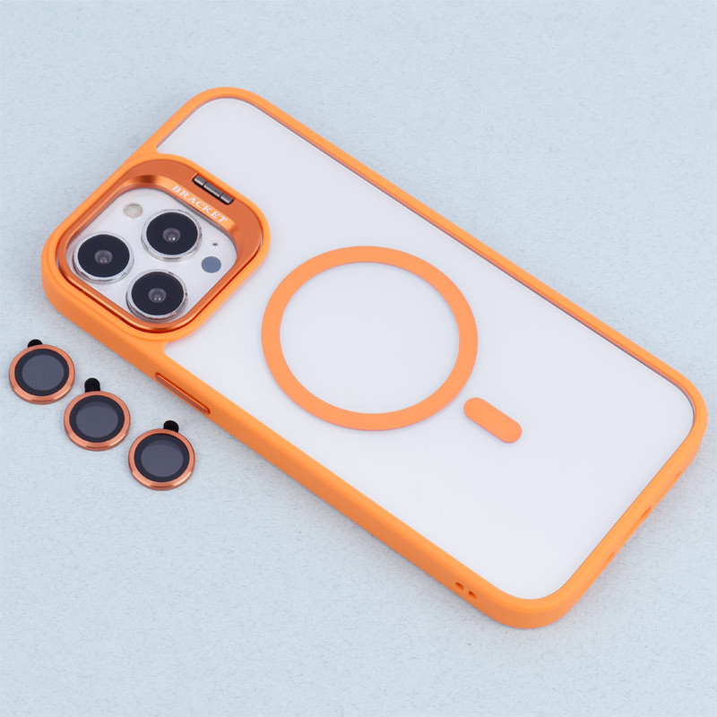 قاب PC مگ سیف استندشو با محافظ لنز رینگی Bracket آیفون iPhone 13 Pro Max