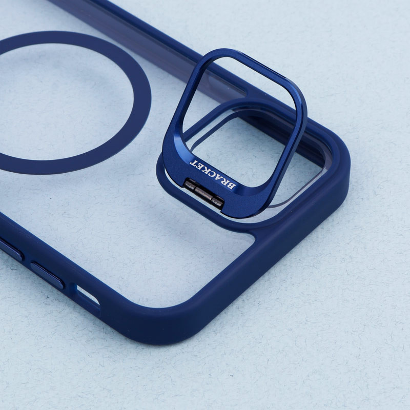 قاب PC شفاف Bracket استند شو مگ سیف + محافظ لنز رینگی iPhone 11