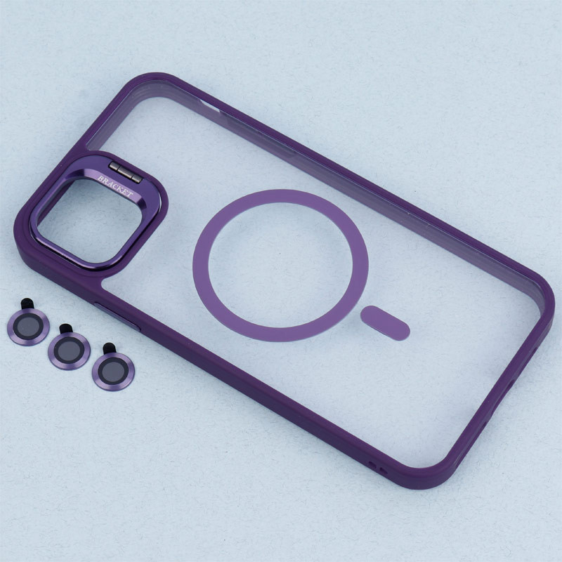 قاب PC مگ سیف استندشو با محافظ لنز رینگی Bracket آیفون iPhone 11 Pro Max
