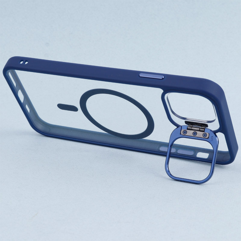 قاب PC شفاف Bracket استند شو مگ سیف + محافظ لنز رینگی iPhone 11 Pro Max