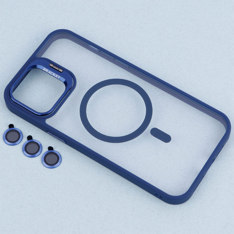 قاب PC مگ سیف استندشو با محافظ لنز رینگی Bracket آیفون iPhone 12 Pro Max