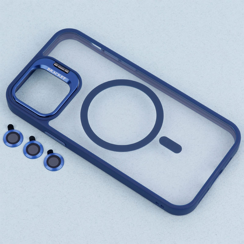قاب PC مگ سیف استندشو با محافظ لنز رینگی Bracket آیفون iPhone 12 / 12 Pro