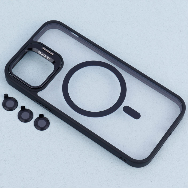قاب PC مگ سیف استندشو با محافظ لنز رینگی Bracket آیفون iPhone 12 / 12 Pro