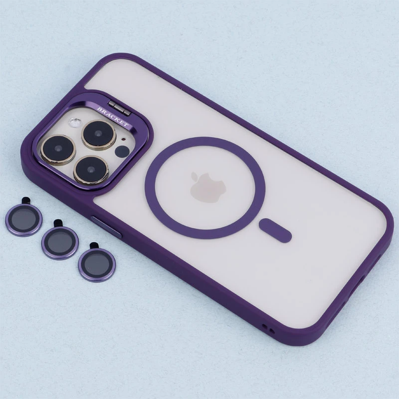 قاب PC مگ سیف استندشو با محافظ لنز رینگی Bracket آیفون iPhone 14 Pro Max