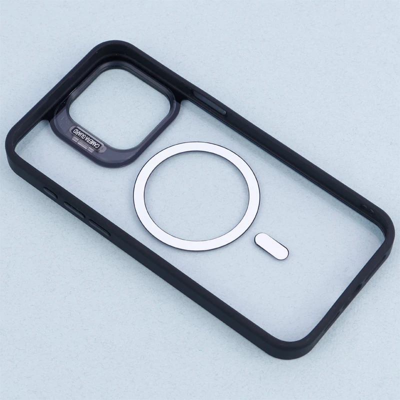 قاب PC مگ سیف استندشو با محافظ لنز رینگی Bracket آیفون iPhone 15 Pro Max