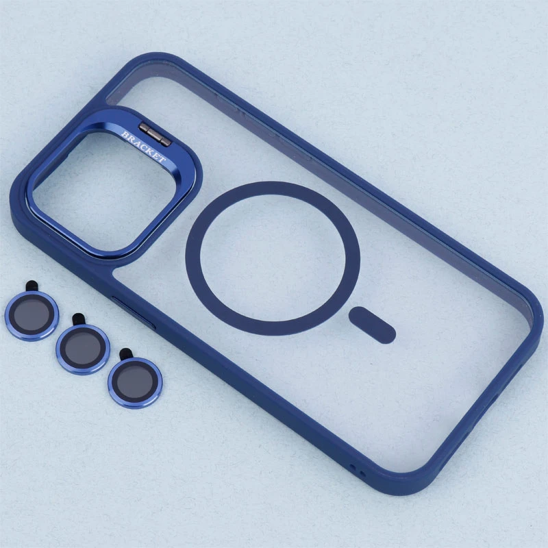 قاب PC مگ سیف استندشو با محافظ لنز رینگی Bracket آیفون iPhone 15 Pro Max