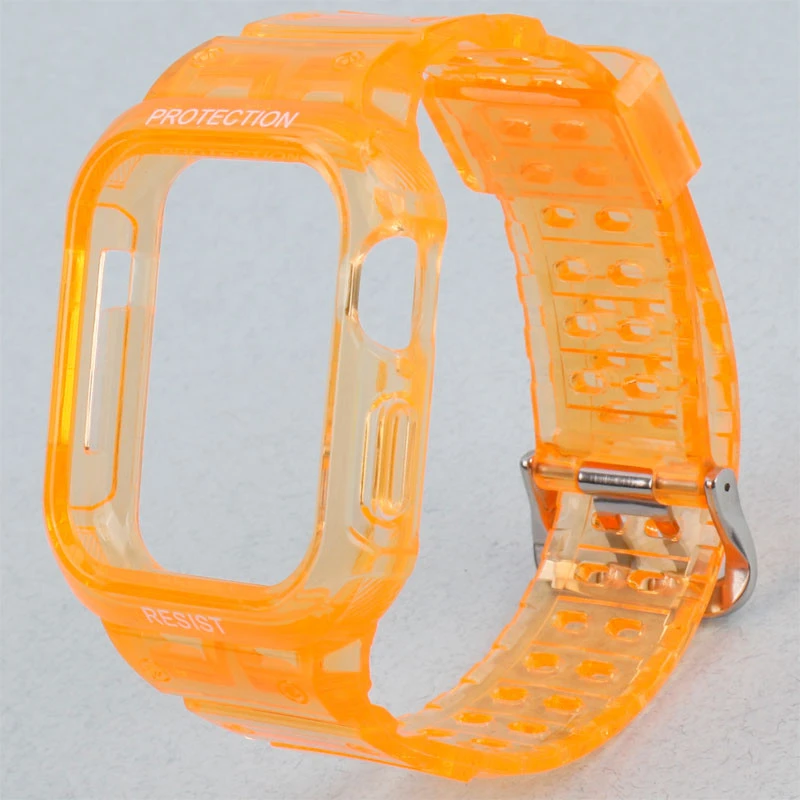بند و محافظ اپل واچ G-Shok شفاف رنگی Slicto 42/44/45mm