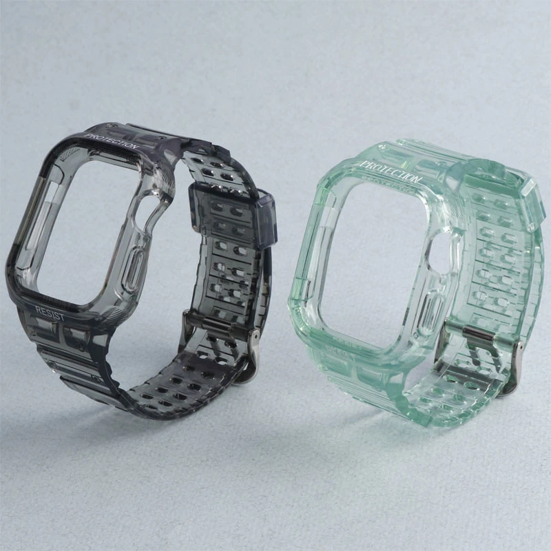 بند و محافظ اپل واچ G-Shok شفاف رنگی Slicto 42/44/45mm