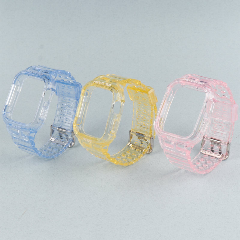 بند و محافظ اپل واچ G-Shok شفاف رنگی Slicto 42/44/45mm