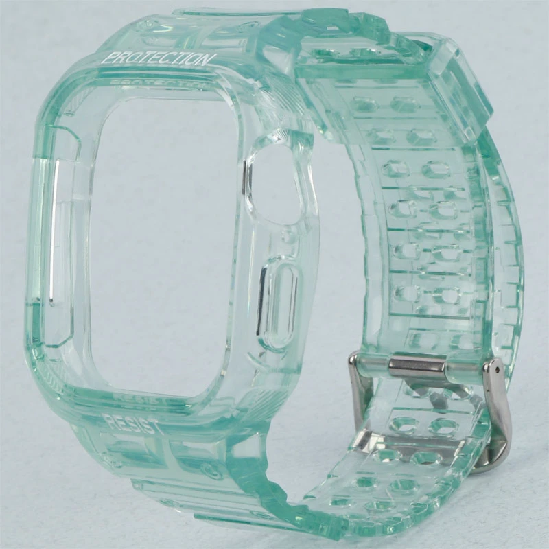 بند و محافظ اپل واچ G-Shok شفاف رنگی Slicto 42/44/45mm
