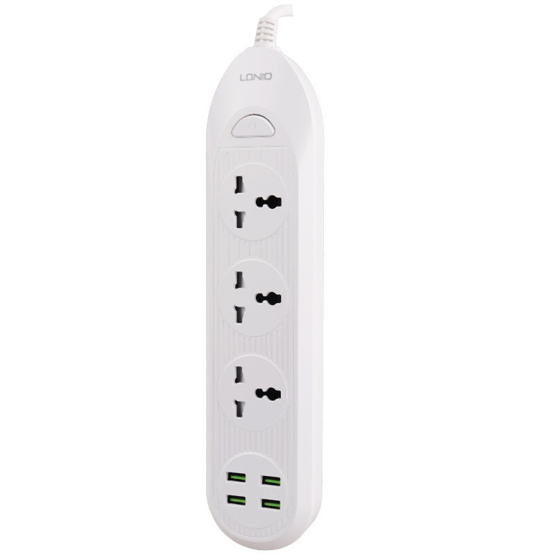 چند راهی 3 خانه برق ارت دار الدینیو SC-16 با کابل 2 متری + شارژر USB