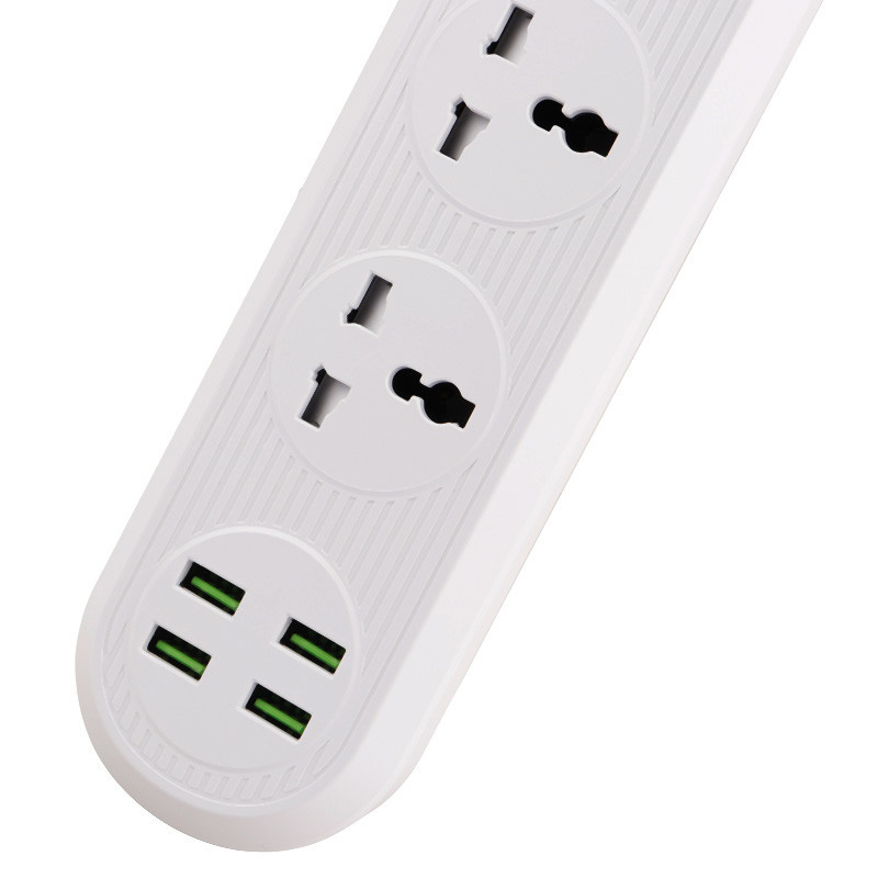 چند راهی 3 خانه برق ارت دار الدینیو SC-16 با کابل 2 متری + شارژر USB