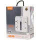 چند راهی 4 خانه برق ارت دار الدینیو SC-18 با کابل 2 متری + شارژر USB و Type-C