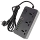 چند راهی 3 خانه برق ارت دار الدینیو SC-09 با کابل 2 متری + شارژر USB