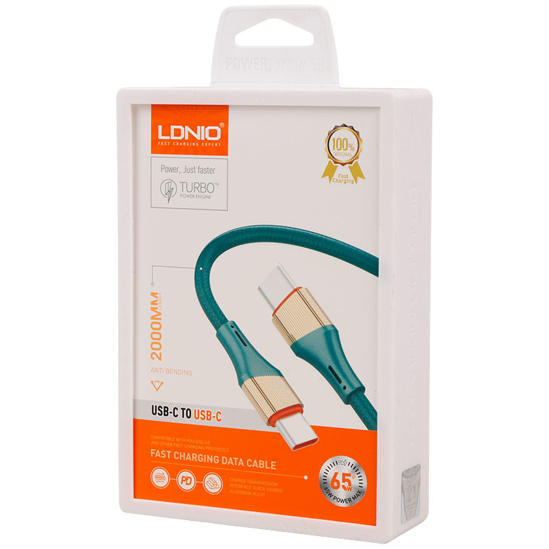 کابل تبدیل فست شارژ Ldnio LC632C Type-C to Type-C PD 65W 2m